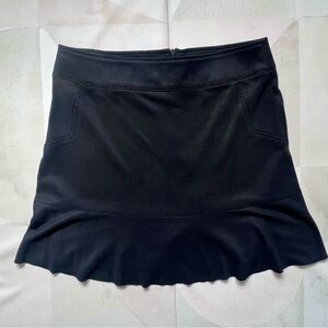 Mango Black Mini Skirt with Flounce Hem